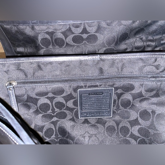 COACH leather laptop bag briefcase travel work bag vintage glove-tanned  leather - Picture 9 of 14